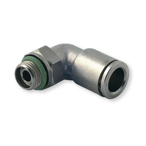 Raccord coudé 90° fileté alimentaire M5 x Ø4